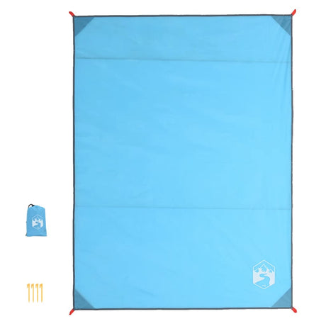 VidaXL picnic tæppe med pinde 205x155 cm blå