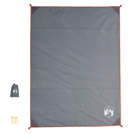 Vidaxx picnictæppe med pinde 205x155 cm grå og orange