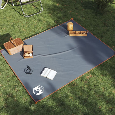 Vidaxx picnictæppe med pinde 205x155 cm grå og orange