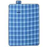 VidaXL picnic tæppe foldbart ternet 200x150 cm fløjlsblå