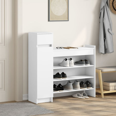 Vidaxx skoskab 100,5x28x100 cm konstrueret træ hvid