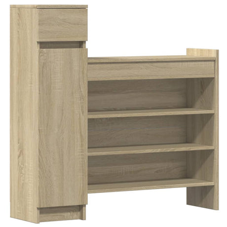 Vidaxxl skoskab 100,5x28x100 cm konstrueret træ sonoma eg-farvet