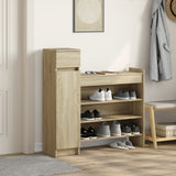 Vidaxxl skoskab 100,5x28x100 cm konstrueret træ sonoma eg-farvet