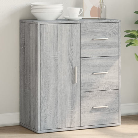 Vidaxl dressoir 60x31x70 cm bewerkt hout grijs sonoma