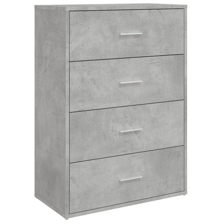 Vidaxl dressoir 60x31x84 cm bewerkt hout betongrijs