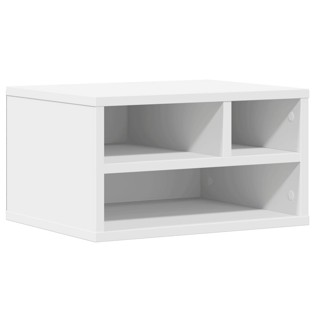 Vidaxl printerkastje 40x32x22,5 cm bewerkt hout wit