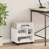 Vidaxl printerkastje met wielen 41x32x34,5 cm wit