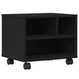 VidaXL Printerskab med hjul 41x32x34,5 cm sort