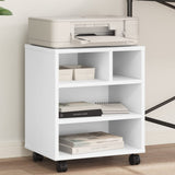 VidaXL printerskab med hjul 41x32x48 cm hvid