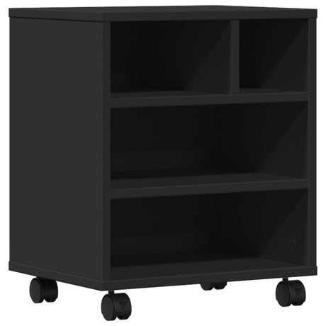 VidaXL printerskab med hjul 41x32x48 cm sort