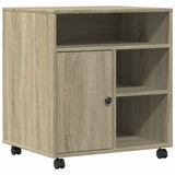 VidaXL printerskab med hjul 60x50x67 cm sonoma eg-farvet