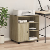 VidaXL printerskab med hjul 60x50x67 cm sonoma eg-farvet