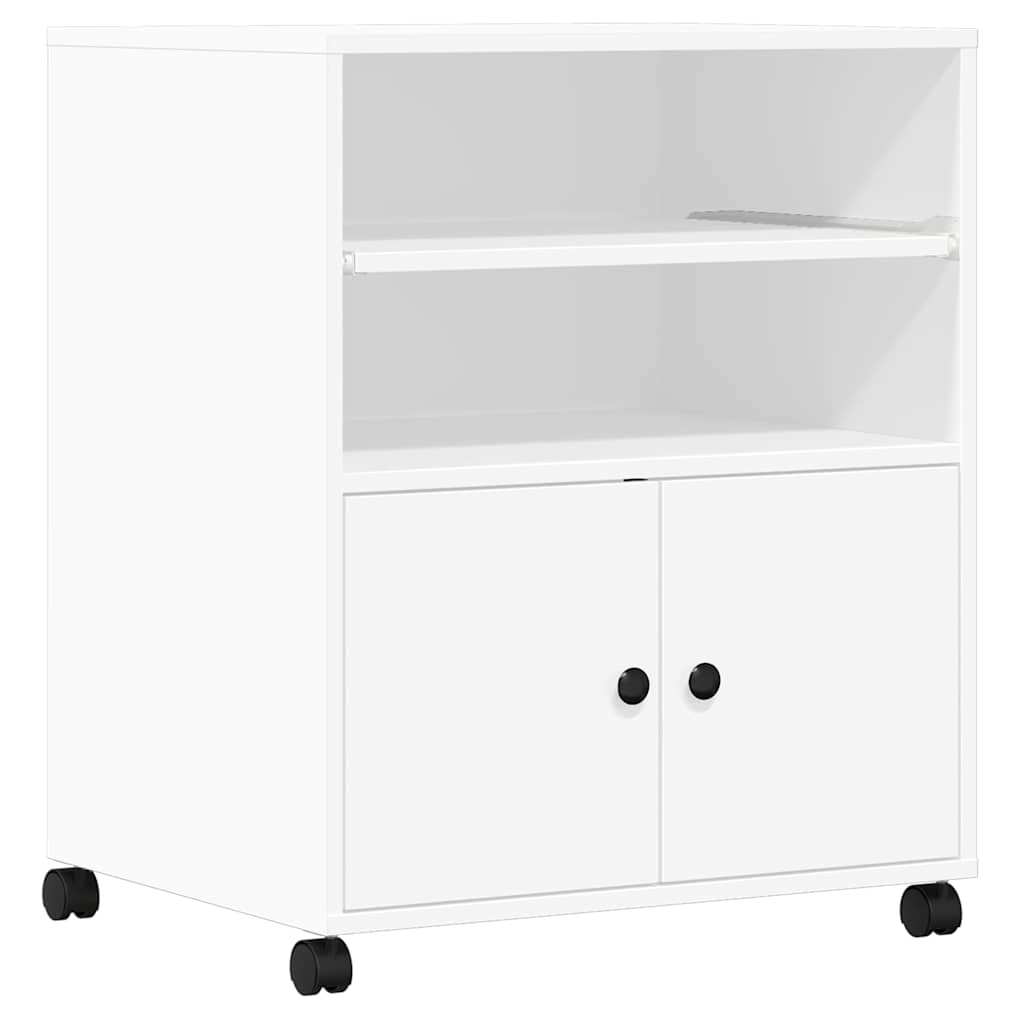 VidaXL printerskab med hjul 60x48x74 cm hvid