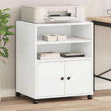 VidaXL printerskab med hjul 60x48x74 cm hvid