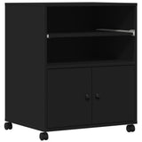VidaXL Printerskab med hjul 60x48x74 cm sort