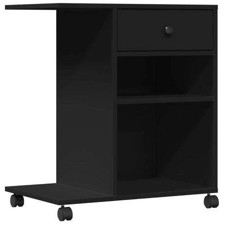 VidaXL printerskab med hjul 60x40x68,5 cm sort