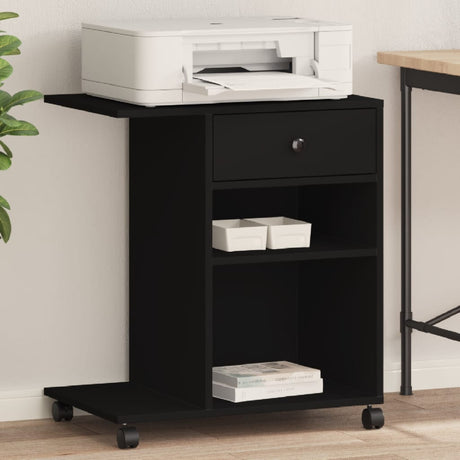 VidaXL printerskab med hjul 60x40x68,5 cm sort