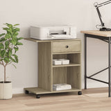 VidaXL printerskab med hjul 60x40x68,5 cm sonoma eg-farvet