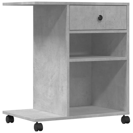 VidaXL printerskab med hjul 60x40x68,5 cm betongrå