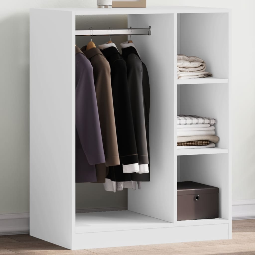 Vidaxx garderobe 77x48x102 cm konstrueret træ hvid