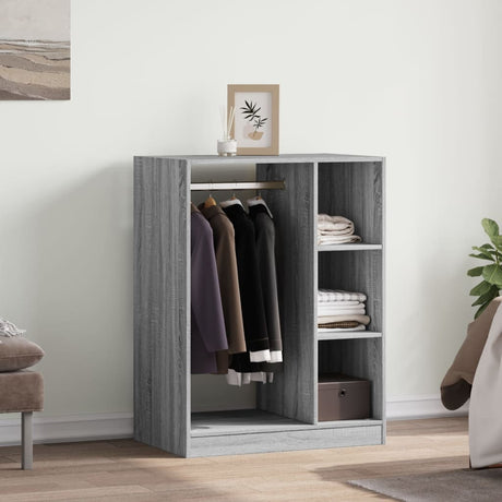 Vidaxx garderobeskab 77x48x102 cm konstrueret træ grå sonoma eg