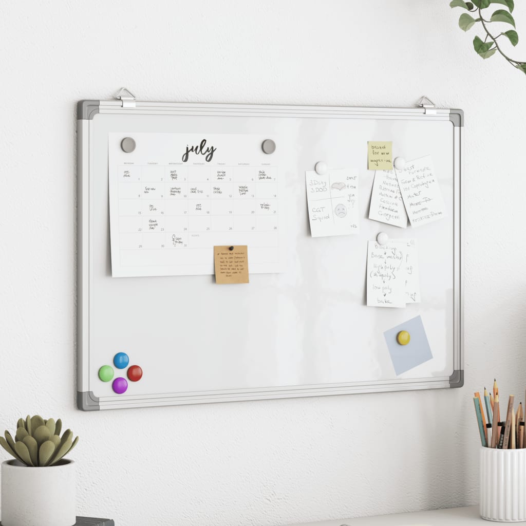 Vidaxx whiteboard magnetisk 60x40x1,7 cm aluminium