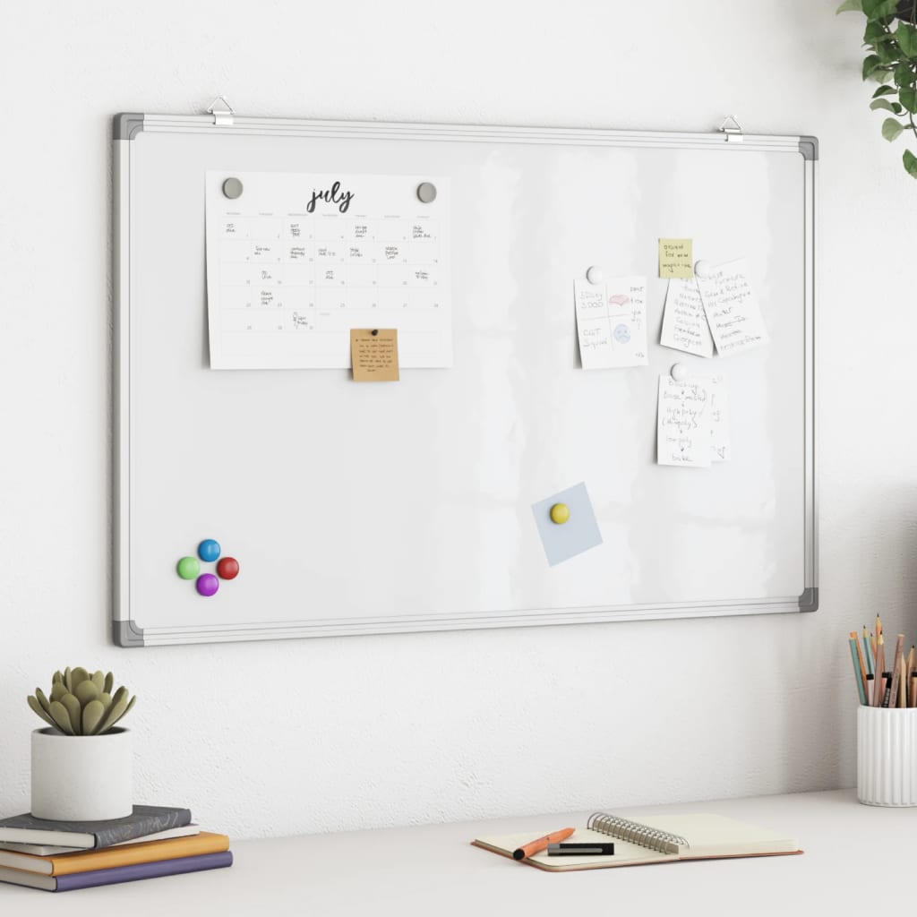 Vidaxl whiteboard magnetisch 100x60x1,7 cm aluminium