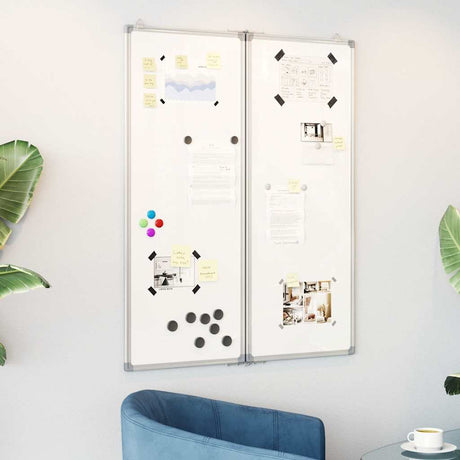 Vidaxx magnetisk folde whiteboard 80x100x1,7 cm aluminium