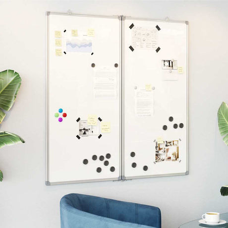 Vidaxx magnetisk folde whiteboard 100x100x1,7 cm aluminium