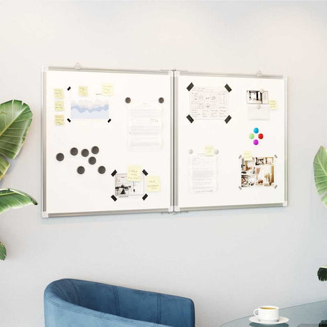 Vidaxx magnetisk folde whiteboard 120x60x1,7 cm aluminium