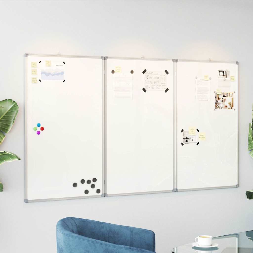 Vidaxx magnetisk folde whiteboard 150x100x1,7 cm aluminium