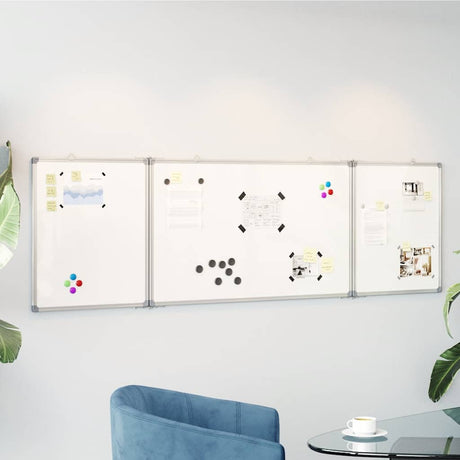 Vidaxx magnetisk folde whiteboard 160x50x1,7 cm aluminium