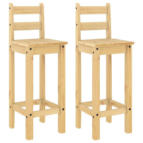 Vidaxl barstoelen 2 st massief grenenhout