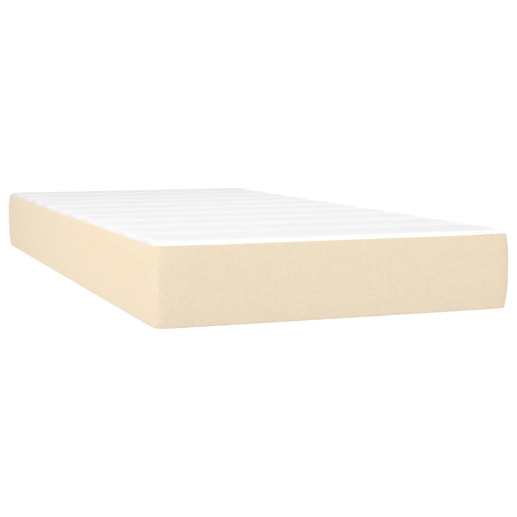 Vidaxl pocketveringmatras medium 120x190x20 cm stof crèmekleurig