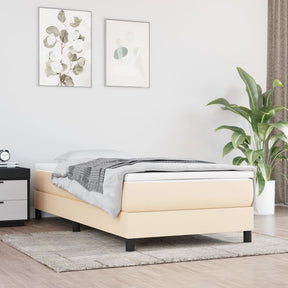Vidaxl pocketveringmatras medium 120x190x20 cm stof crèmekleurig