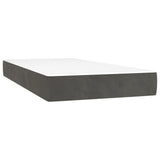 Vidaxl pocketveringmatras medium 120x190x20 cm fluweel donkergrijs