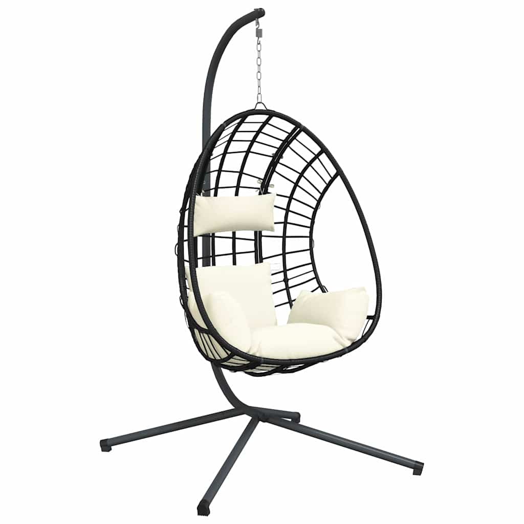 VidaXL hængestol med standard rattan og stålbeige