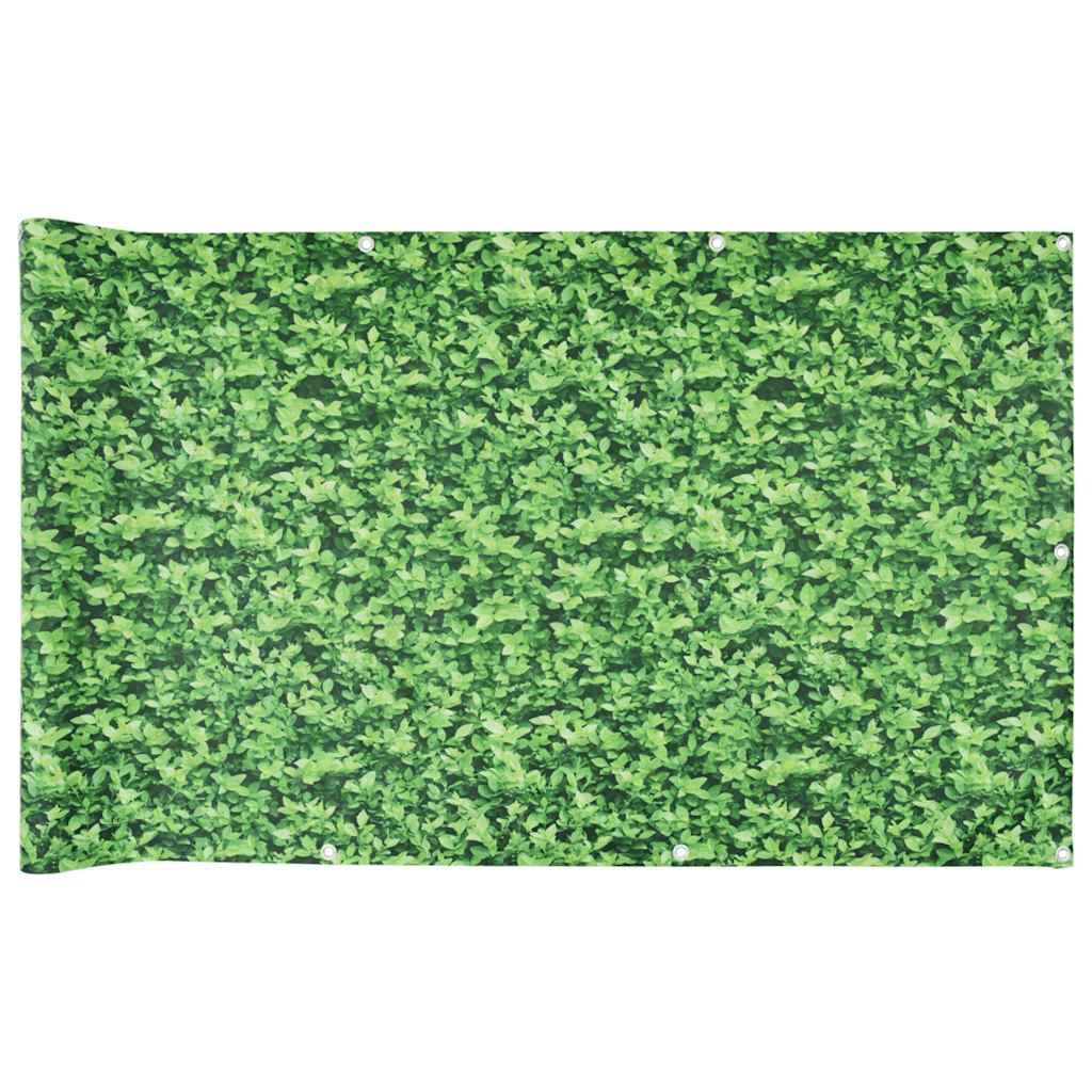 VidaXL altanskærm plantemønster 700x75 cm PVC grøn