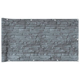Vidaxx altanskærm stenmønster 800x75 cm PVC grå