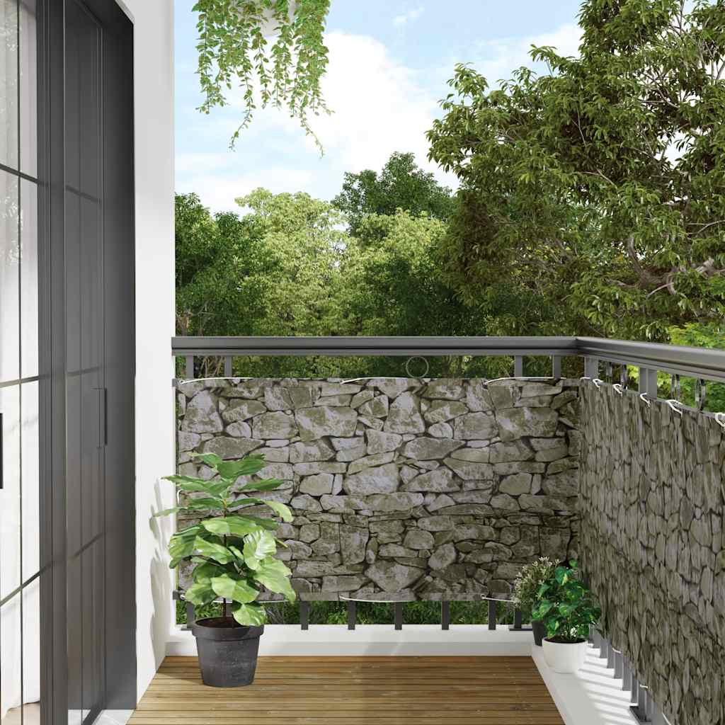 Vidaxx altanskærm stenmønster 300x75 cm PVC