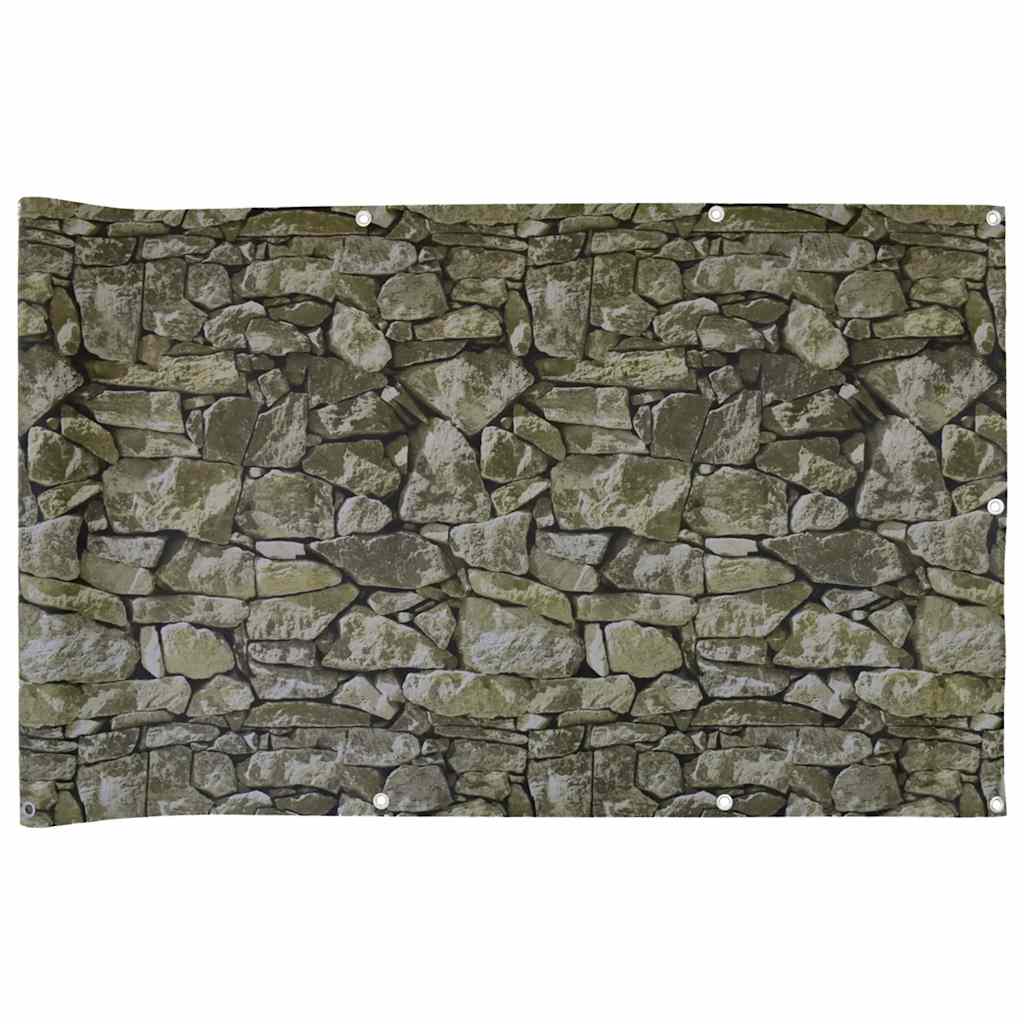Vidaxx altanskærm stenmønster 400x75 cm PVC