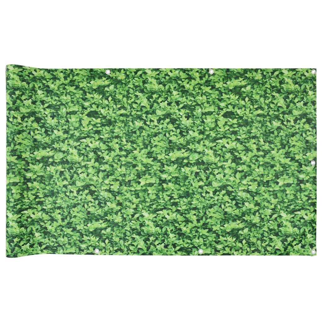 Vidaxx altanskærm plantemønster 400x90 cm PVC grøn
