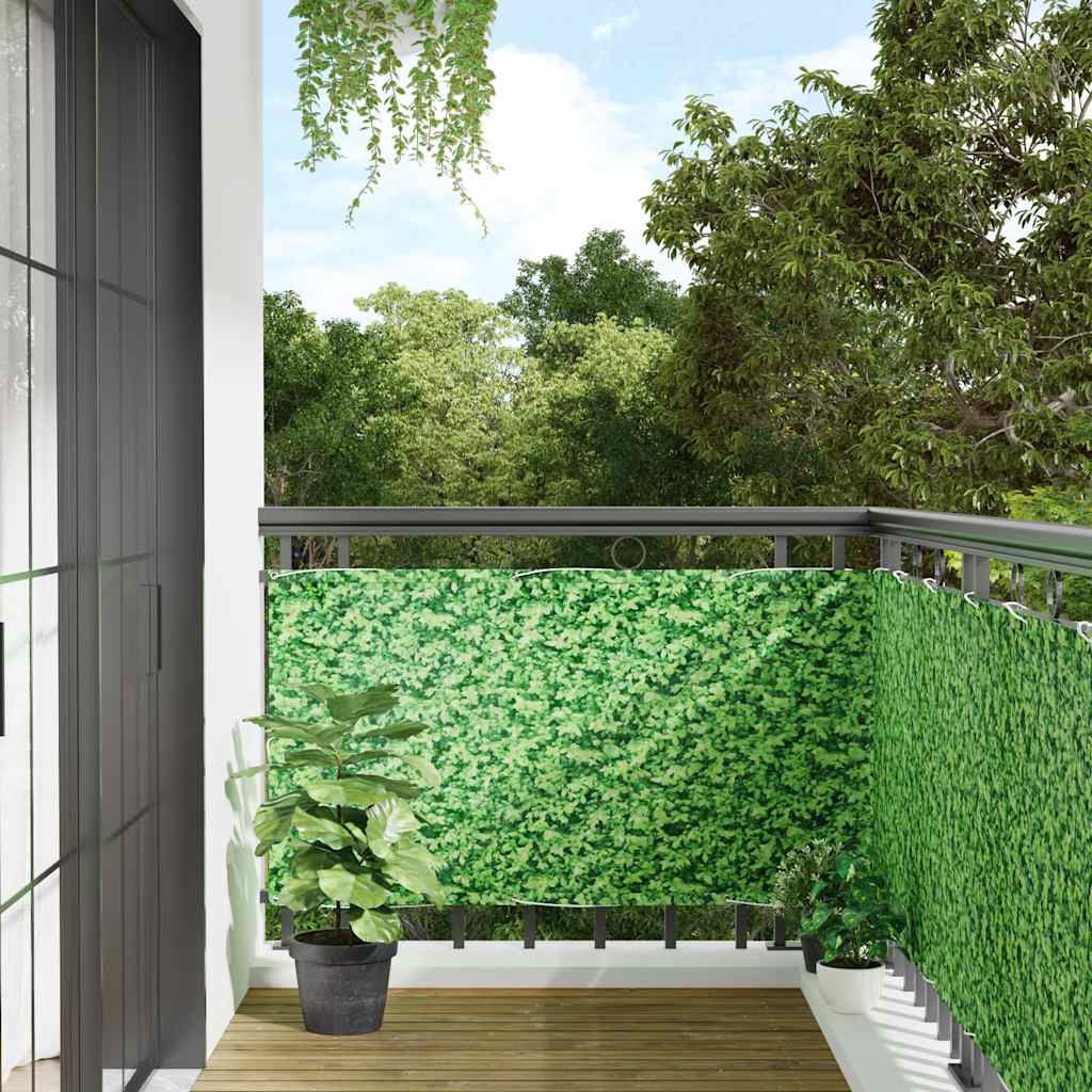 Vidaxx altanskærm plantemønster 400x90 cm PVC grøn