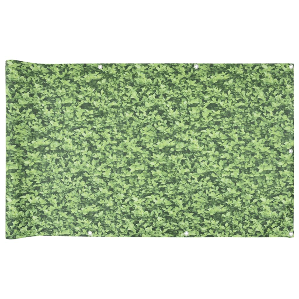 VidaXL Balkonskærm plantemønster 800x90 cm PVC grøn