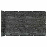 Vidaxx altanskærm stenmønster 400x90 cm PVC grå