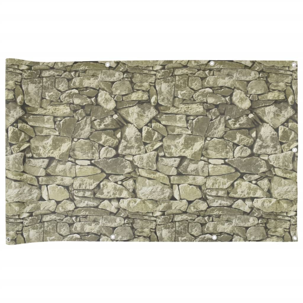 Vidaxx altanskærm stenmønster 400x90 cm PVC