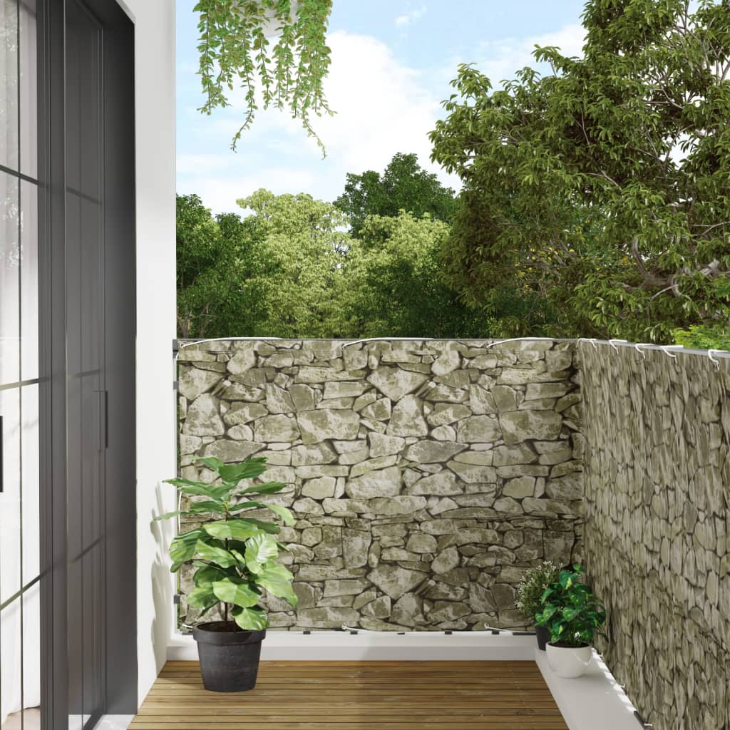 Vidaxx altanskærm stenmønster 700x120 cm PVC