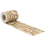 Vidaxxl haveskærm groft stenmønster 35x0,19 m PVC beige