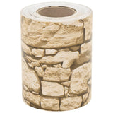 Vidaxxl haveskærm groft stenmønster 35x0,19 m PVC beige