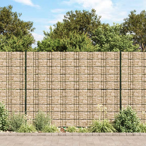 Vidaxxl haveskærm groft stenmønster 35x0,19 m PVC beige